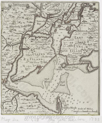 1733 New York and Perthamboy Harbours